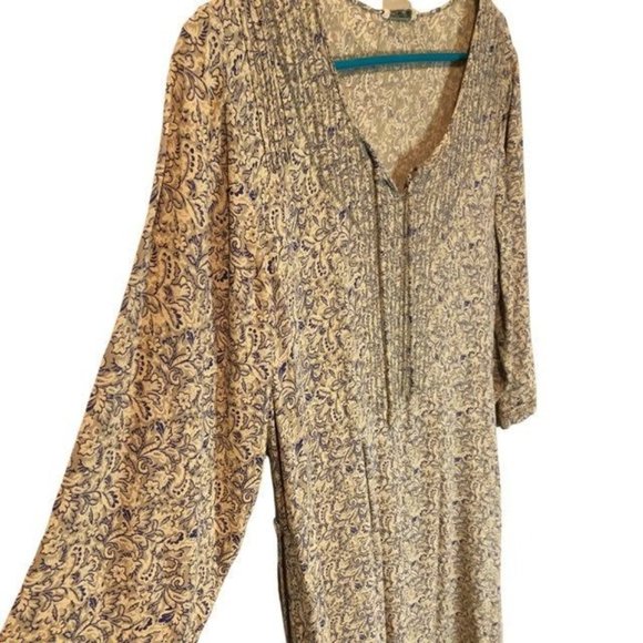 April Cornell Dresses & Skirts - April Cornell Vintage Women's Sz Lg Maxi Floral Print Prairie Dress w/ Pockets